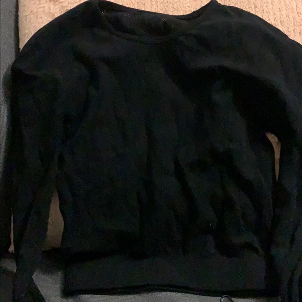 Black fabletics mesh cheetah